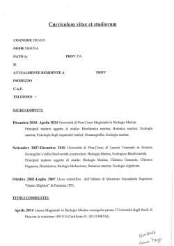 Curriculum vitae et studiorum