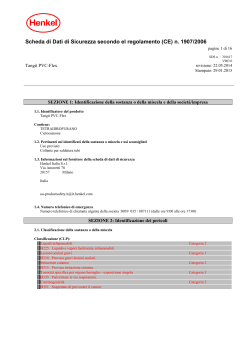 Scheda di Dati di Sicurezza secondo el regolamento (CE