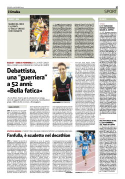 Articolo del 27-11-2014 - Nuova Atletica Fanfulla Lodigiana