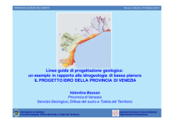 prov. venezia – dott.ssa V. Bassan - Ordine dei Geologi Regione del