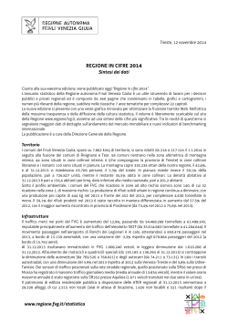 Sintesi dati 2014 - Regione Autonoma Friuli Venezia Giulia