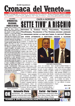 La Cronaca del Veneto 21 ottobre 2014