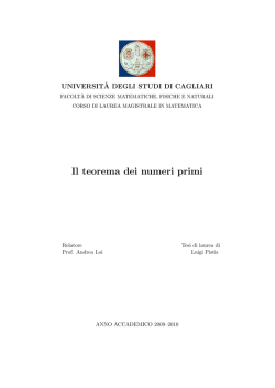 Il teorema dei numeri primi