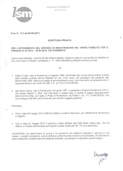 contratto verde 2013-2015 - Livenza Servizi Mobilità Sacile