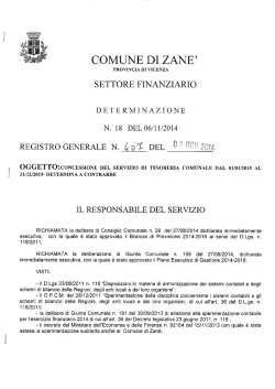 determinazione n 18 del 06 novembre 2014