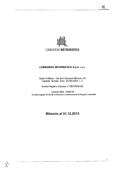 Bilancio 2013(5.9 MB) - Lombardia Informatica
