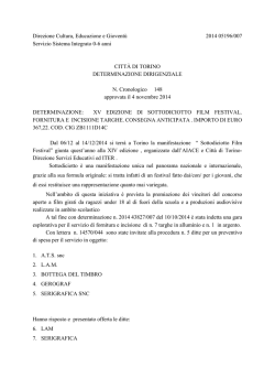 Direzione Cultura, Educazione e Giovent&ugrave; 2014