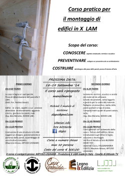 Corso pratico per il montaggio di edifici in X LAM 18-19