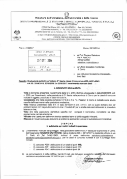 disposizione inserimento manuale punteggio docente Rugiero
