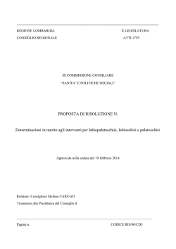 ha approvato una risoluzione - Movimento 5 Stelle Lombardia