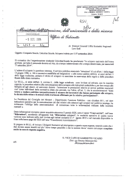 Proclamazione Sciopero 17 settembre 2014