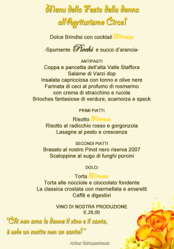 &Igrave;ﬁf)enu &Ugrave;effo festa dalla donna