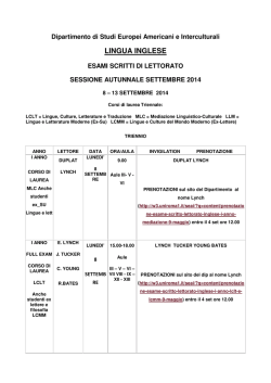 INGLESE LETTORATO Sep 2014