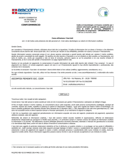 informativa CRIF sul trattamento dei dati
