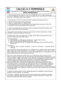 Regolamento - CNUMilano2014