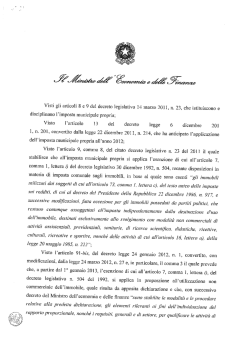 Decreto Dichiarazione ENC - Amministrazioni Comunali