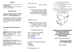 Dal 30 al 31 maggio 2014 a Chiusi della Verna (AR)