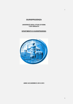 Guida dello studente 1996 - Facolt&agrave; di Giurisprudenza