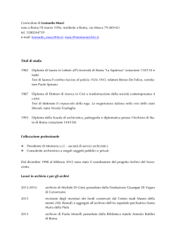 Musci_cv_2014 - Memoria srl