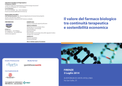 Il valore del farmaco biologico tra continuit&agrave; terapeutica e
