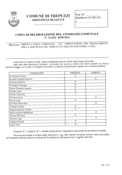 DELIBERA REGOLAMENTO TASI TREPUZZI