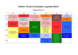 Orario delle lezioni - Istituto Tecnico Economico Agostino Bassi