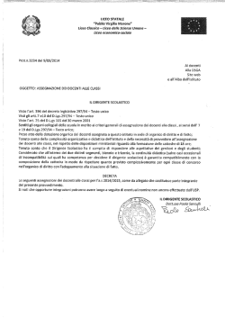 Decreto di assegnazione docenti alle classi. a.s.
