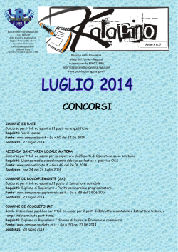 Luglio 2014 - Provincia Regionale di Ragusa