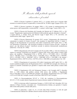 Il Ministro delle politiche agricole alimentari e forestali