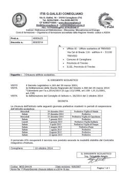 Decreto chiusura edificio prefestivi a.s.2014-15