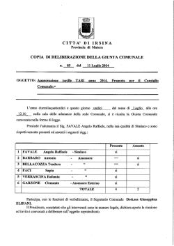 Delibera di G.C. n. 85-2014