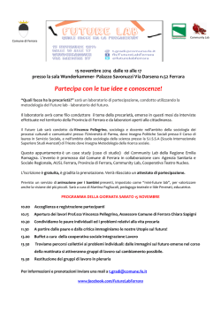 Invito e Programma Future lab 15 novembre