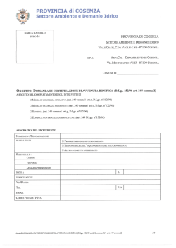 Istanza di certificazione di avvenuta bonifica