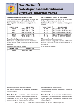 Hydraulic excavator Valves