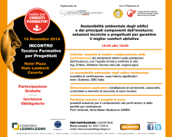 INCONTRO Tecnico Formativo per Progettisti
