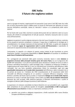 Lettera dei candidati ai Soci GBC Italia