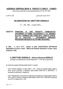 del 106 - Home page Ospedale - Azienda Ospedaliera S. Croce e