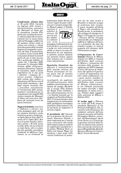 Articolo ItaliaOggi