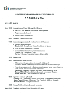 programma - Monte San Giorgio