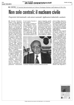 Non solo centrali: il nucleare civile