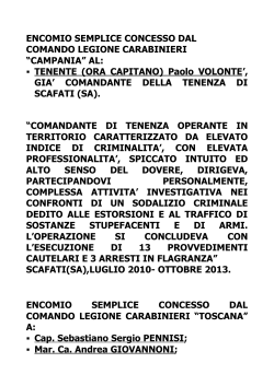 encomio semplice concesso dal comando legione carabinieri