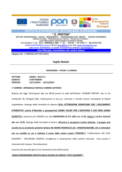 INFORMAZIONI UTILI PERTINI