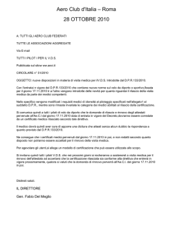 Disposizioni Mediche DPR 133