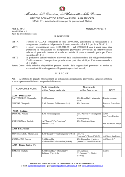 a.s. 2014 15 - Ufficio III – Ambito territoriale per la provincia di Matera