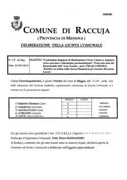 la giunta comunale - Comune di Raccuja