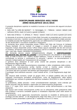 Disciplinare avvio procedure iscrizioni a. s. 2014/2015
