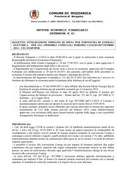 41- INTEGRAZIONE IMPEGNO DI SPESA PER CONSUMO