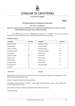 Deliberazione del Consiglio Comunale n. 65 del 05/09/2014
