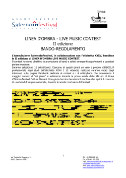 bando-regolamento 2014 - Associazione SalernoInFestival