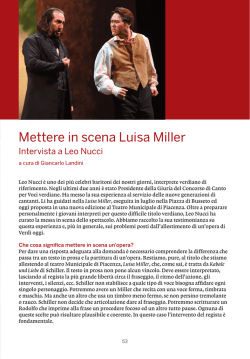 Intervista a Leo Nucci a cura di Giancarlo Landini